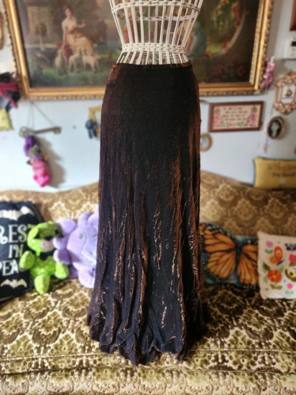 Vintage Bronze/black/copper Formal Skirt